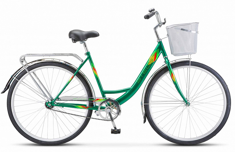 Велосипед STELS Navigator-345 C (28", рост 20" Зеленый) с корзинкой QR